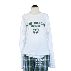 White Soccer Long-Sleeve Tee